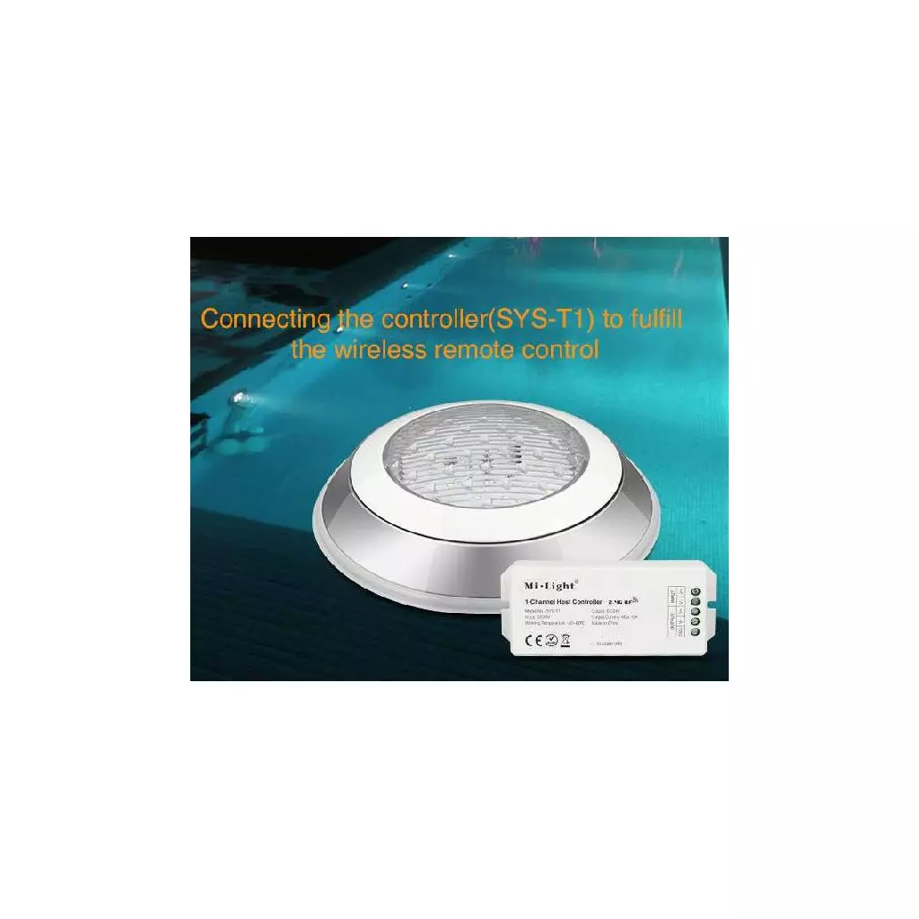Spot LED piscine connecté 15W 24V gamme SERIES Mi-Light