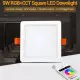 Spot LED Encastrable 9W 720lm 120° 120mmx120mm Carré Blanc - RGB+CCT 064