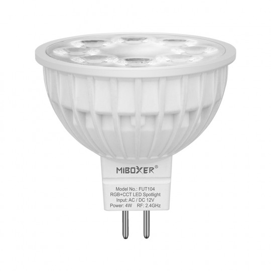 Ampoule LED MR16 4W 400lm 25° Ø50mm RF 2,4GHz - RGB+CCT 2700K-6500K 104