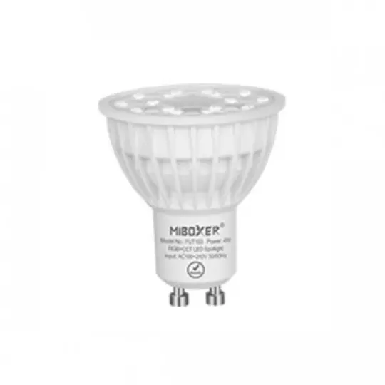 Ampoule LED GU10 4W 280lm 25° Ø50mm RF 2,4GHz - RGB+CCT 2700K-6500K 103