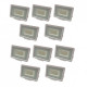 Lot de 10 projecteurs LED 10W (50W) Blanc Étanche IP65 800lm - Blanc du Jour 6000K - 230V