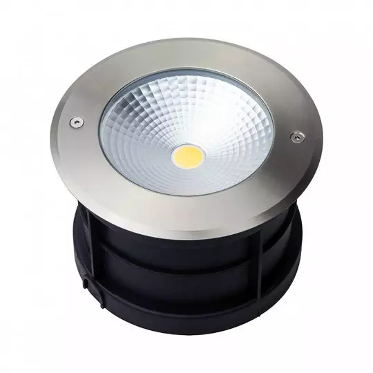 Spot LED encastrable sol 20W étanche IP67 - Blanc Chaud 3000K 1700lm - éclairage encastré diamètre 165mm