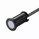 Petit Spot LED encastrable 1W diamètre 50mm H80mm IP67 Multicolore RGB Finition Noir