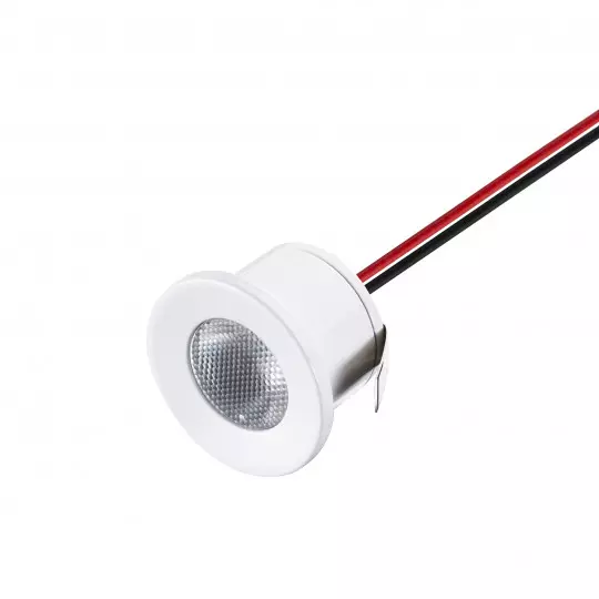 Mini Spot LED Encastrable 1W Blanc du Jour 6000K DC12V perçage 25mm 120lm