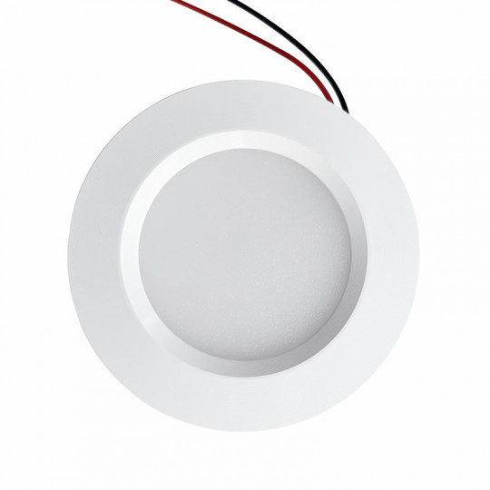 Spot LED Encastrable Compact Blanc 3W 300lm (25W) 120° AC220-240V - Blanc Chaud 3000K perçage 55mm