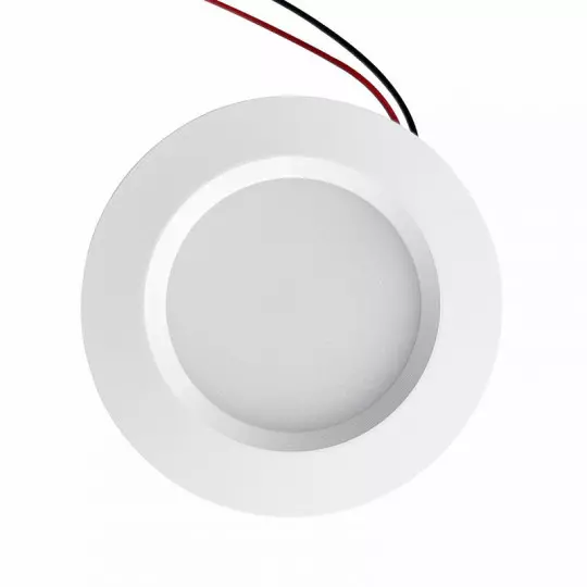 Spot LED Encastrable Compact Blanc 3W 300lm (25W) 120° AC220-240V - Blanc du Jour 6000K perçage 55mm