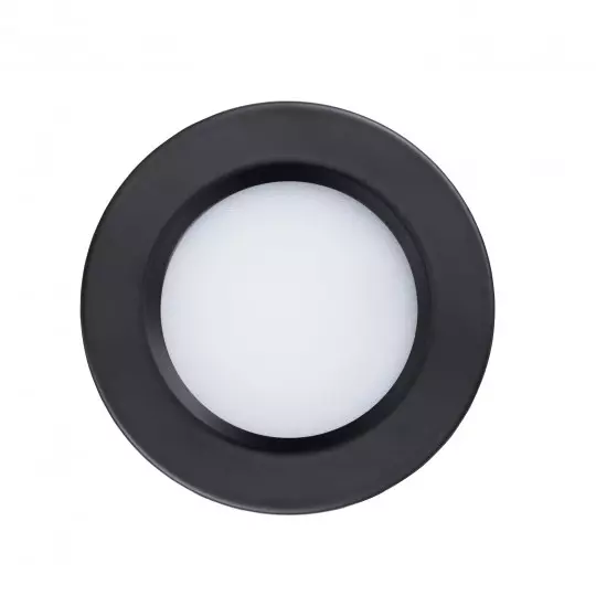 Spot LED Encastrable Compact Noir 3W 300lm (25W) 120° AC220-240V - Blanc Froid 6000K perçage 55mm