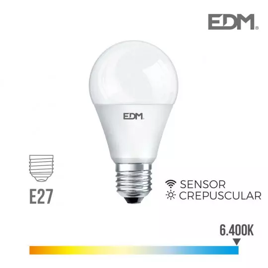 Ampoule LED E27 10W Ronde A60 équivalent à 150W - Blanc du Jour 6400K