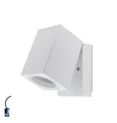 Applique LED murale pour 1 ampoule 1xGU10 étanche IP44 Blanc