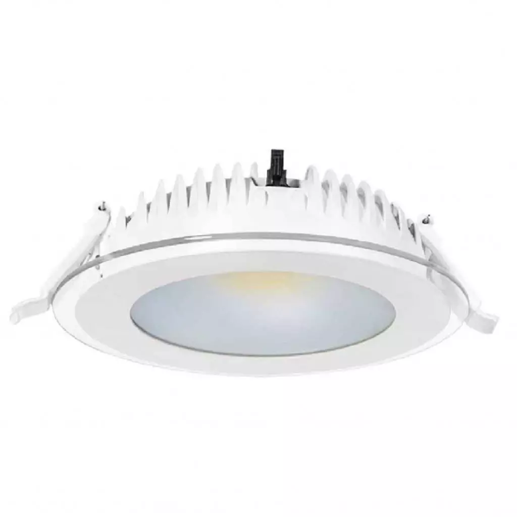 Spot LED encastrable, double fixation, lumière blanc neutre, consommation  de 12W, intensité lumineuse de 850 lumens, forme carré