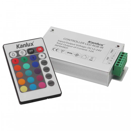 Kit Complet Télécommande et Contrôleur Radio Fréquence pour Eclairage LED  Mono-couleur