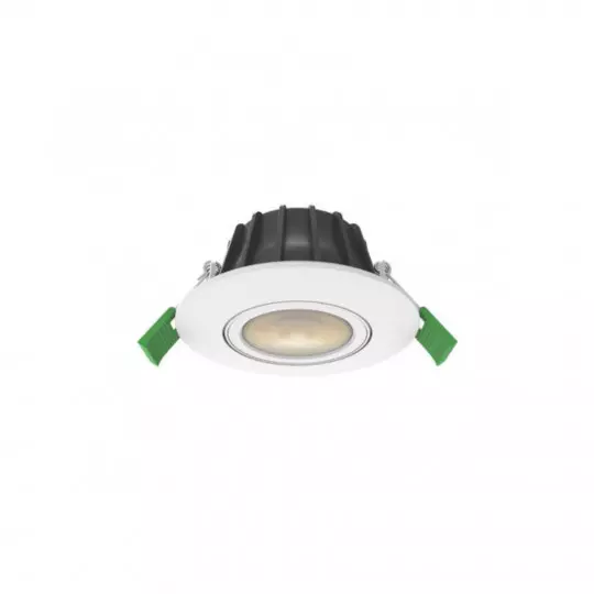 Spot LED Encastrable Dimmable AC220-230V 8W 750lm 38° Orientable à 360° Ø96mm Étanche IP65 IK08  - CCT perçage Ø80mm