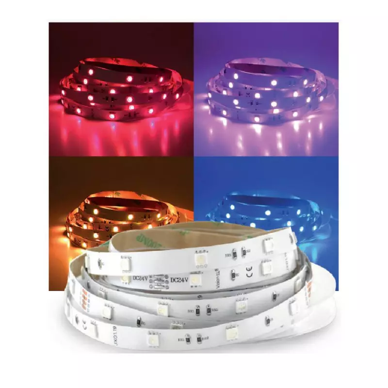 Ruban LED Dimmable DC24V 7,2W/m 30LED/m 180° IP20 5m - RGB Ruban LED Dimmable DC24V 7,2W/m 30LED/m 180° IP20 5m - RGB