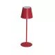 Lampe de Table Rouge rechargeable 3,7DC 1,2W 165lm 100° IP54 Ø110mm - Blanc Chaud 3000K