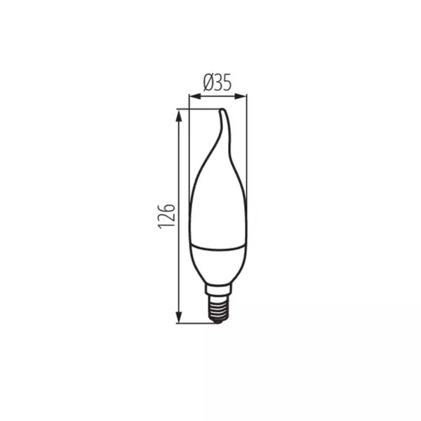 Ampoule LED E14 6.5W 806lm 3000K - Blanc Chaud
