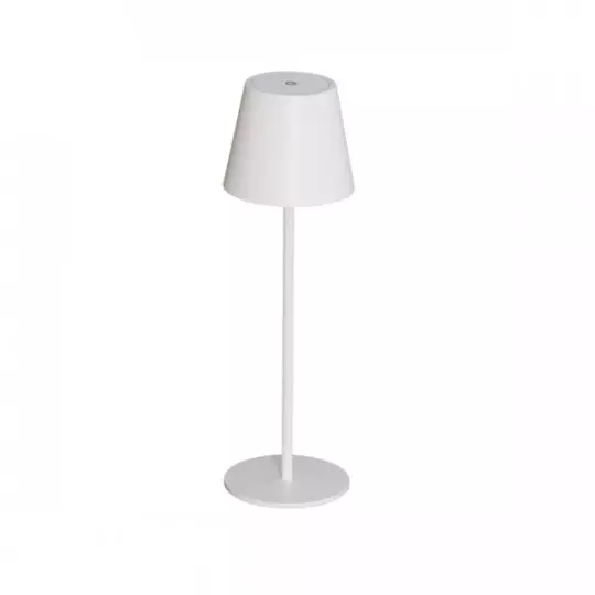 Lampe de table blanche avec batterie LED INITA IP54 - 22W, 3000K, 165lm