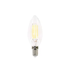 Ampoule LED Filament E14 - 6W - 700lm - Blanc Chaud 2700K - Angle 320° - Forme Flamme