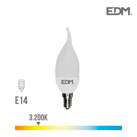 Ampoule LED E14 5W équivalent à 35W - Blanc Chaud 3200K