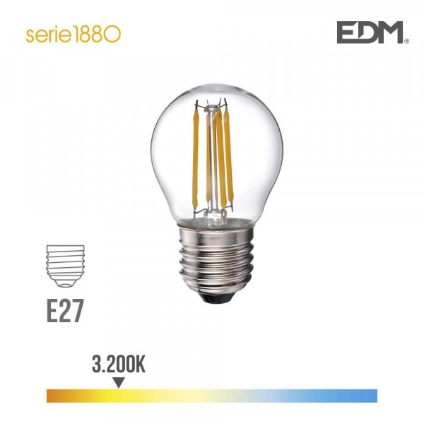 Ampoule LED E27 4W équivalent à 35W - Blanc Chaud 3200K