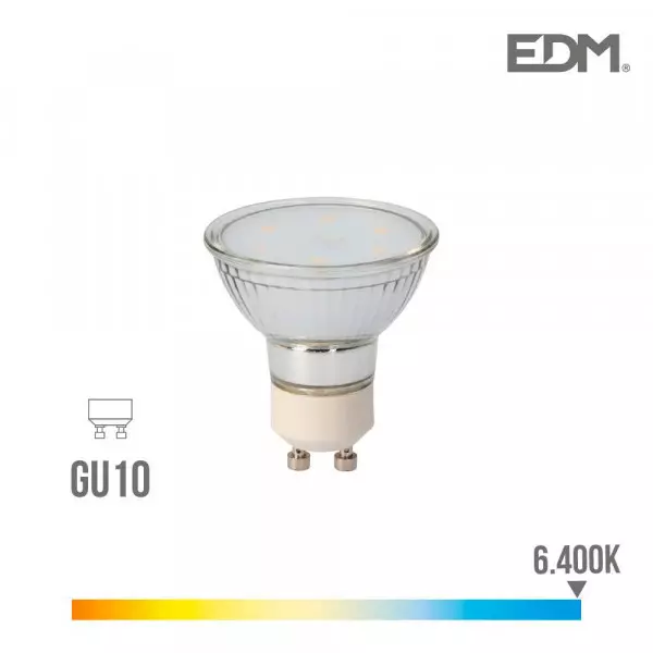 Spot LED GU10 5W Dicroïque équivalent à 40W - Blanc du Jour 6400K