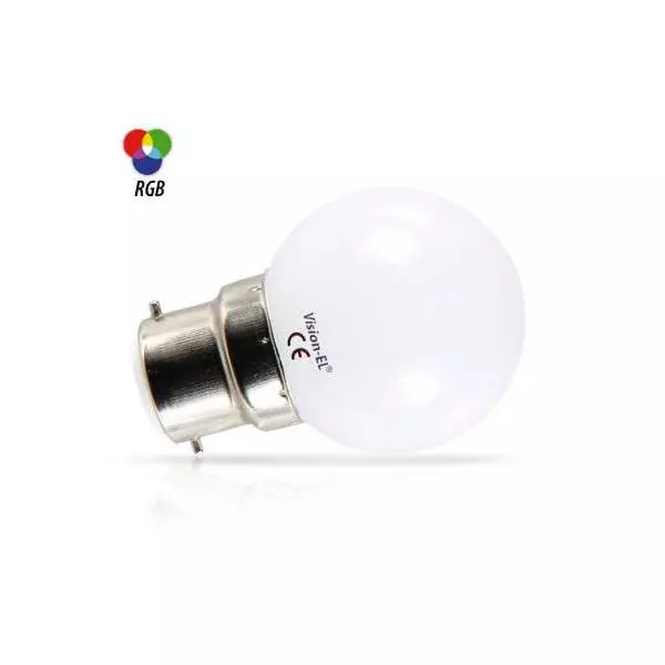 Ampoule LED B22 1W Ø45mmx66mm - RGB