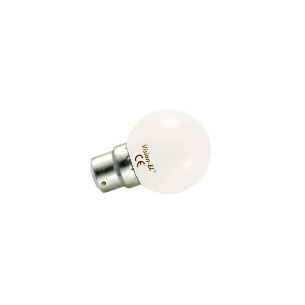 Ampoule LED B22 1W Équivalent 9W G45 - Blanc Chaud 3000K