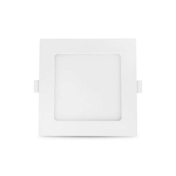 Plafonnier LED 150x150mm 10W blanc équivalent 100W - Blanc du Jour 6000K