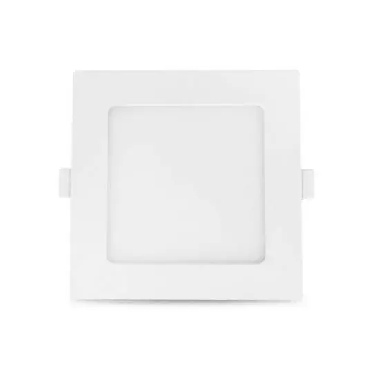 Plafonnier LED 150x150mm 10W blanc équivalent 100W - Blanc Chaud 3000K