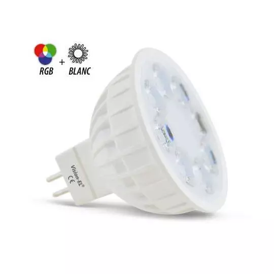 Ampoule LED Dimmable GU5.3 DC12V 4W 280lm 25° IP20 Ø49,5mm - RGB+CCT (2700K-6000K)