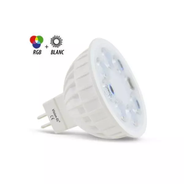 Ampoule LED Dimmable GU5.3 DC12V 4W 280lm 25° IP20 Ø49,5mm - RGB+CCT (2700K-6000K)