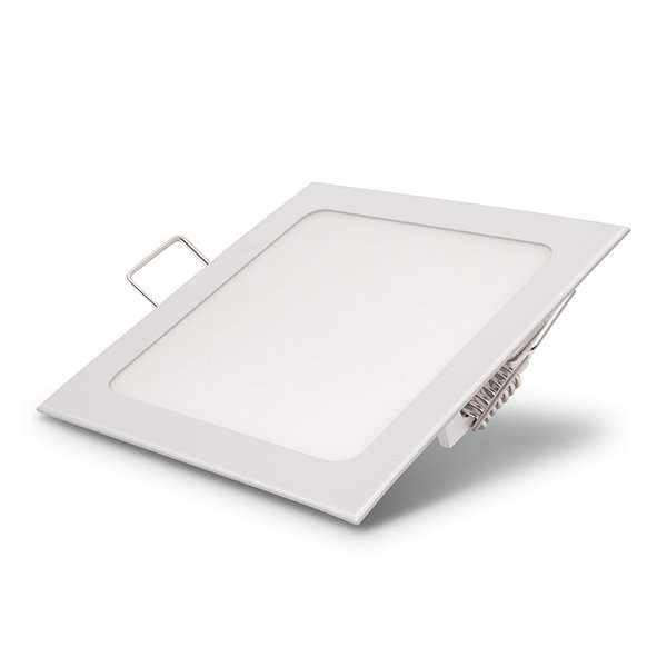 Downlight LED 12W carré 166mmx166mm - Blanc Chaud 2700K