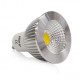 Spot LED GU10 COB 6W (éq 60W) 75° Aluminium - Blanc Chaud 3000K