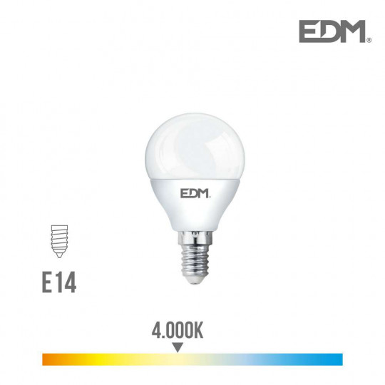 Ampoule LED E14 5W Ronde équivalent à 35W - Blanc Naturel 4000K