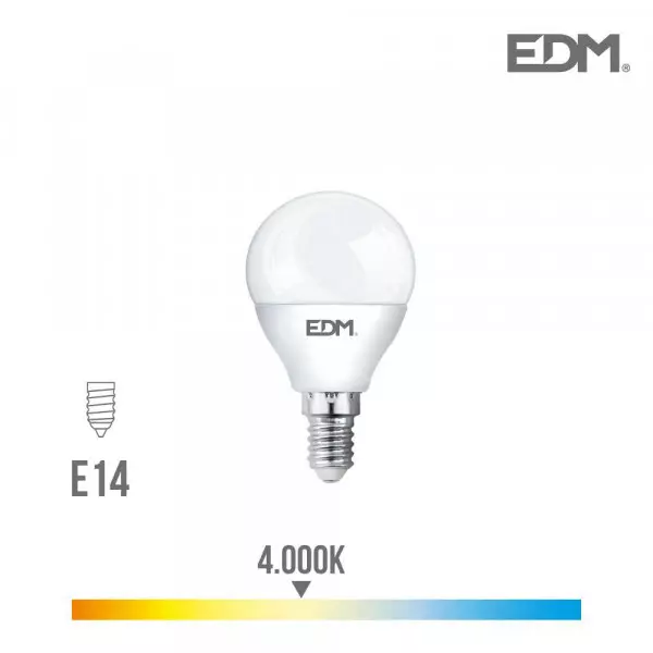 Ampoule LED E14 5W Ronde équivalent à 35W - Blanc Naturel 4000K