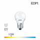 Ampoule LED E27 7W Ronde équivalent à 48W - Blanc Chaud 3200K