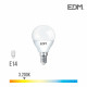 Ampoule LED E14 7W Ronde équivalent à 48W - Blanc Chaud 3200K