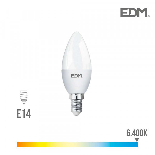 Ampoule LED E14 7W Bougie équivalent à 48W - Blanc du Jour 6400K