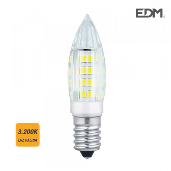 Ampoule LED E14 3W Bougie équivalent à 28W - Blanc Chaud 3200K
