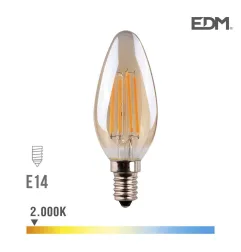 Ampoule LED E14 4,5W Bougie équivalent à 30W - Blanc Chaud 2000K