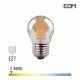 Ampoule LED E27 4,5W Ronde équivalent à 30W - Blanc Chaud 2000K