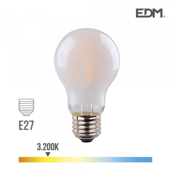 Ampoule LED E27 6W Ronde A45 équivalent à 45W - Blanc Chaud 3200K