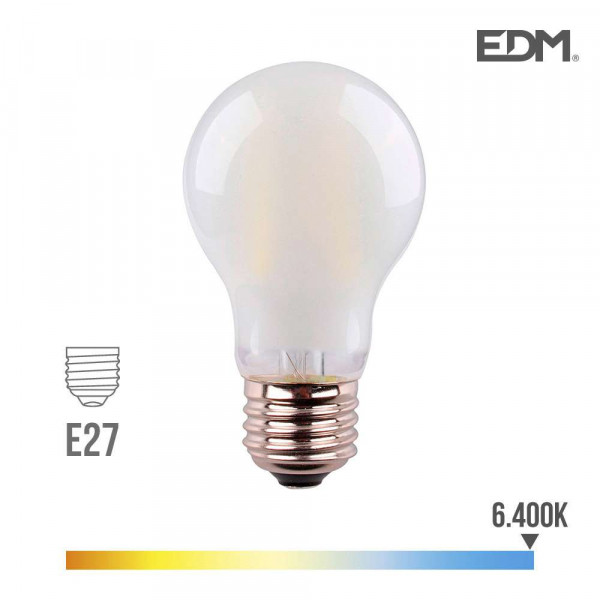 Ampoule LED E27 6W Ronde A45 équivalent à 45W - Blanc du Jour 6400K
