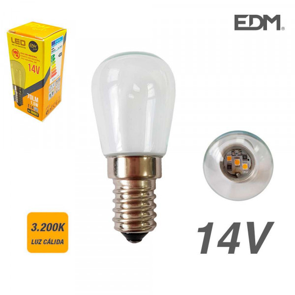 Ampoule LED E14 14V 1,5W équivalent à 12,5W - Blanc Chaud 3200K