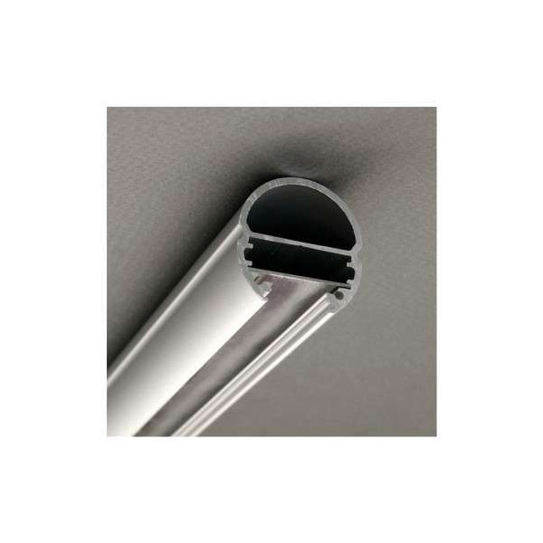 Profilé Ovale Aluminium Anodisé 2m pour Ruban LED 23mm