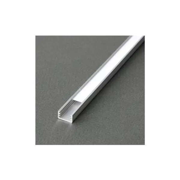 Profilé Fin Aluminium Brut 2m pour Ruban LED 8mm