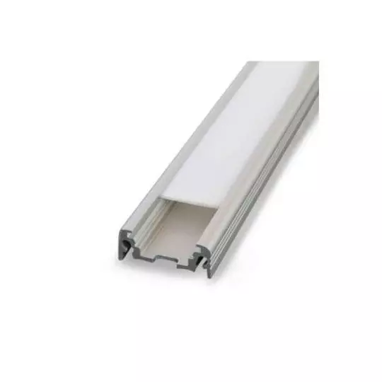 Profilé Plat Aluminium Brut 1m pour Ruban LED 10mm