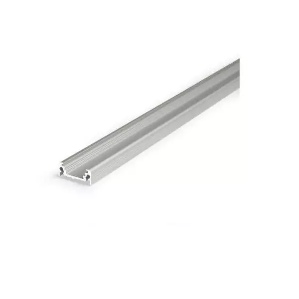Profilé Plat Aluminium Anodisé 2m pour Ruban LED 10mm