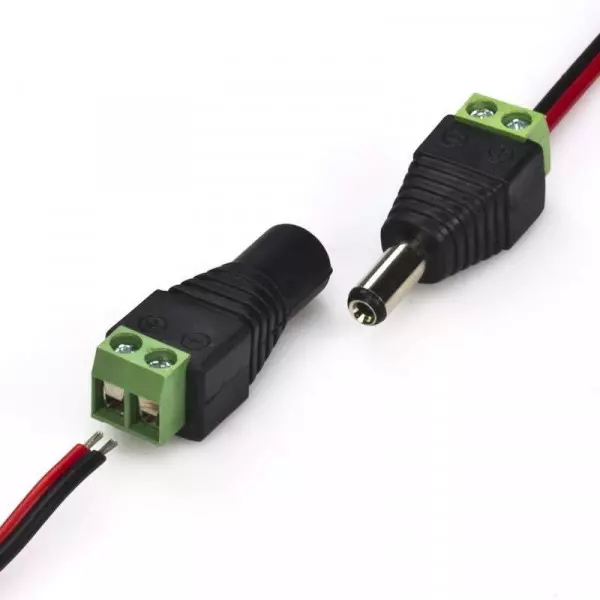 Connecteur jack alimentation 2 bandes LEDs