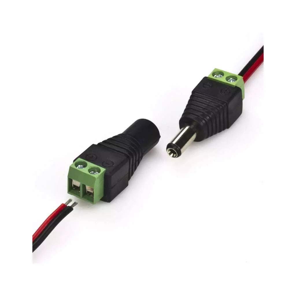 Câble Connexion Jack Femelle à Connecteur Rapide Ruban LED 12/24V DC  Monochrome - Ledkia