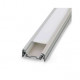 Profilé Plat Aluminium Brut 1m pour Ruban LED 14,4mm
